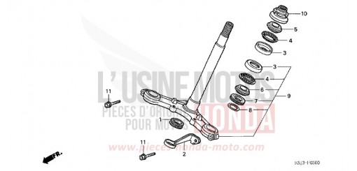 TIGE DE DIRECTION CRF100F4 de 2004
